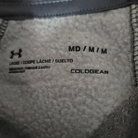 NWT UNDER ARMOUR GRAY HOODIE. DOUBLE THREAT FLEECE HOODY SIZE M - Picture 8 of 10
